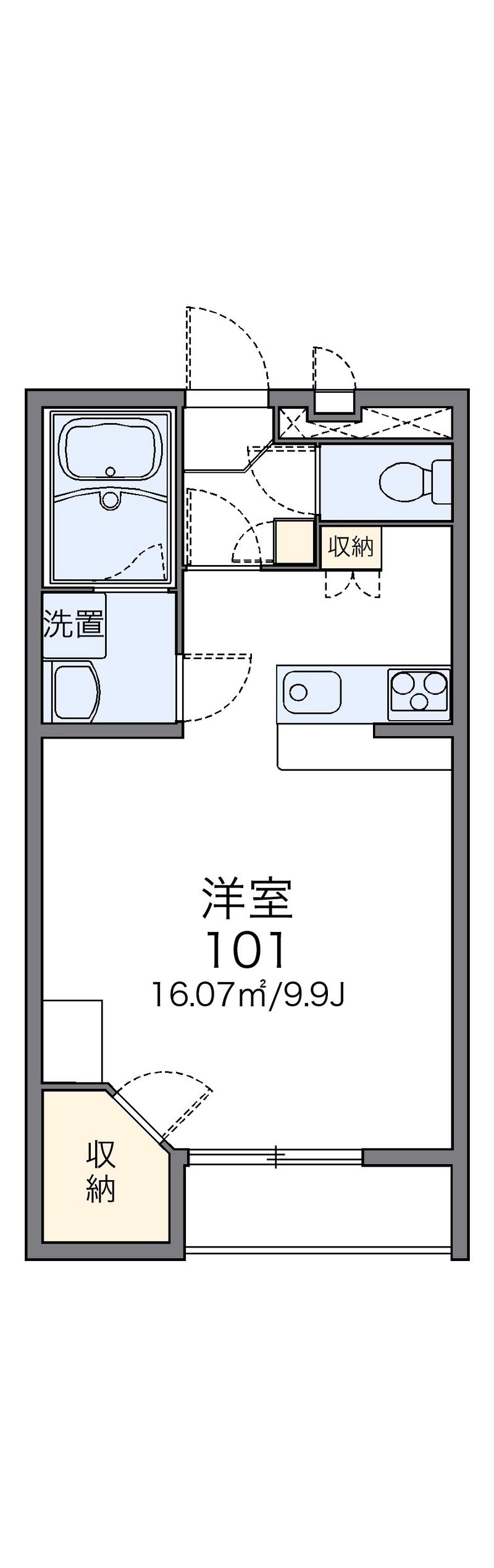 レオパレスコーポ弥生 間取図