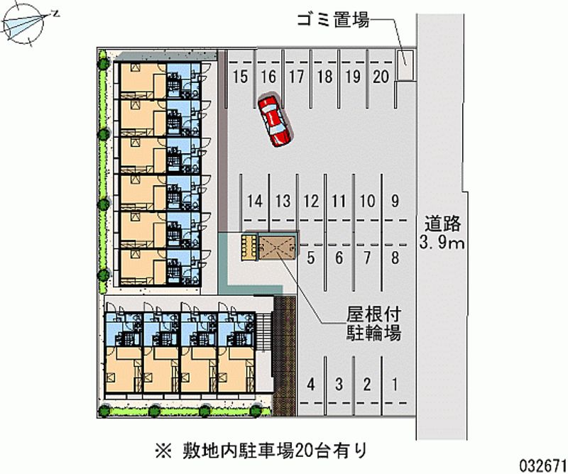 レオパレス美艶 月極駐車場