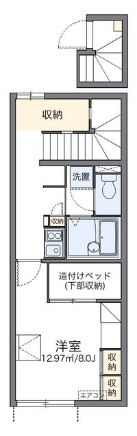 レオパレスカルミア住吉　Ｂ 間取り図