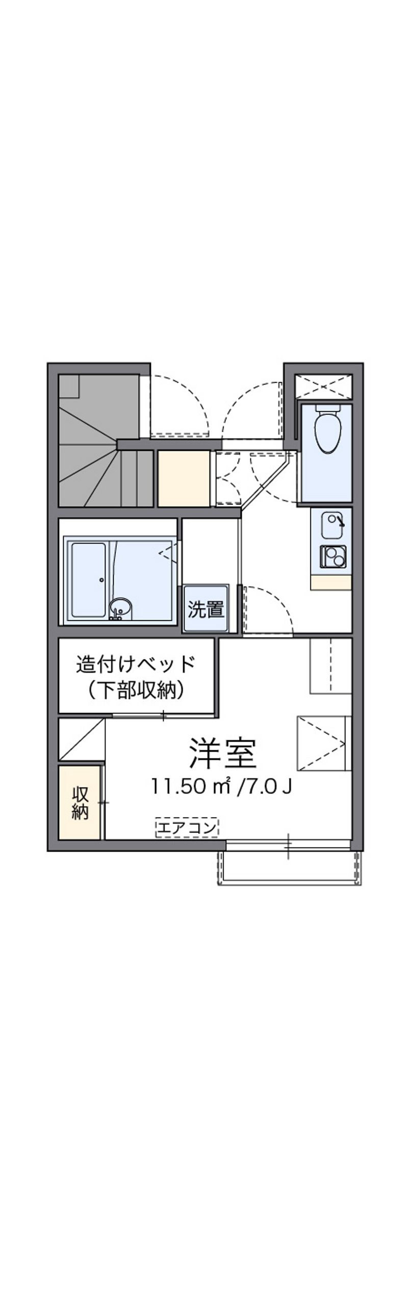 レオパレスパワーハウス 間取図