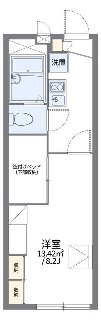 レオパレスマルベリーランチＤ 間取り図