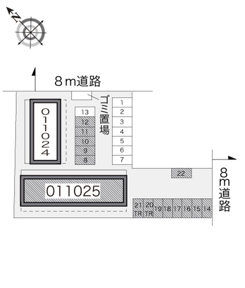 レオパレスＮＯＧＩ−Ｂ 配置図