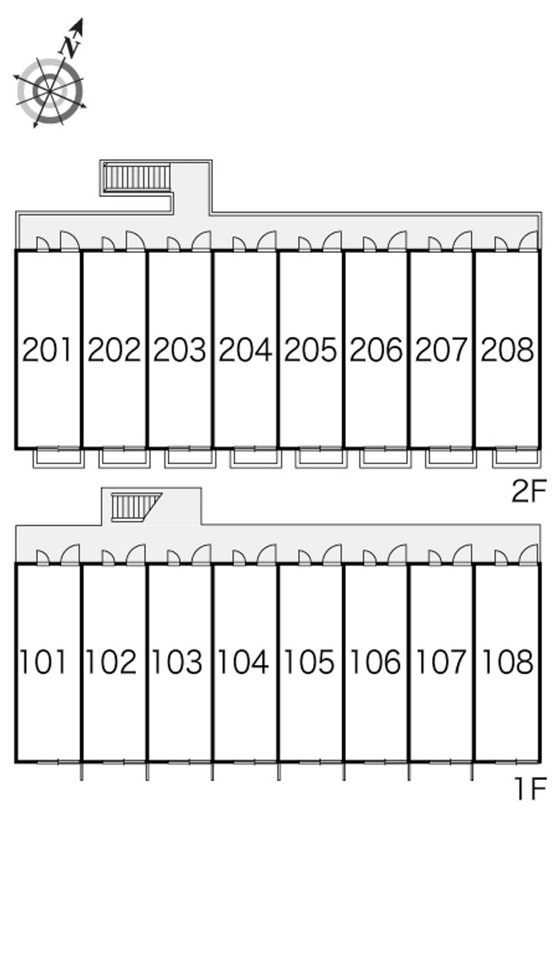 レオパレスサンフィール東広島 間取り配置図
