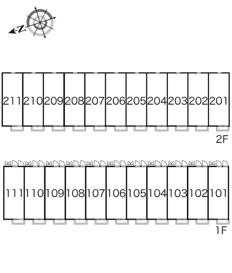 レオパレスＭｅｒｖｅｉｌｌｅ 間取配置図
