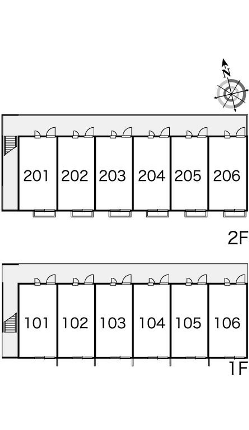 レオパレスカノイヅカ 間取り配置図