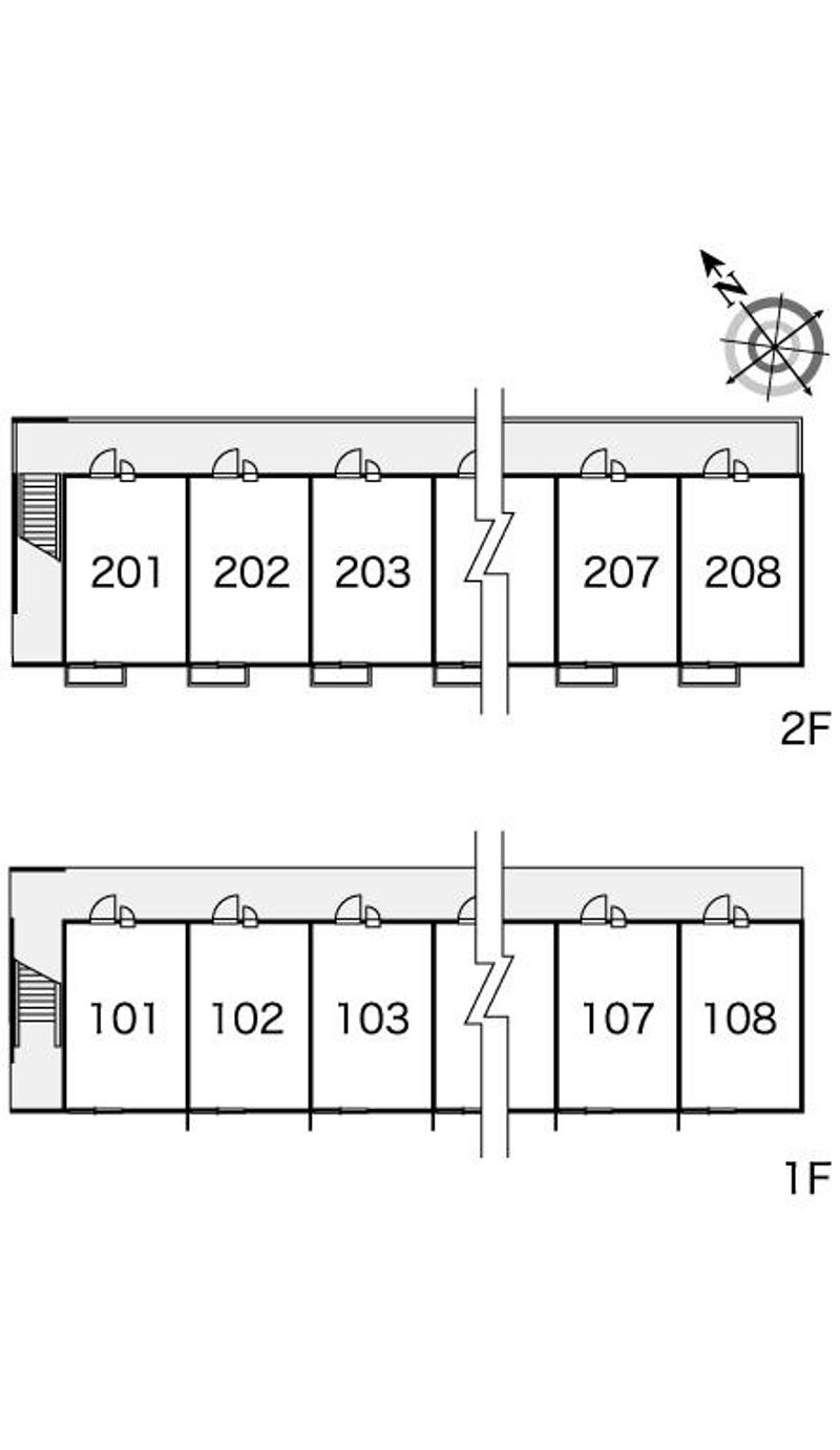 レオパレスグリーンハイツ　２ 間取り配置図