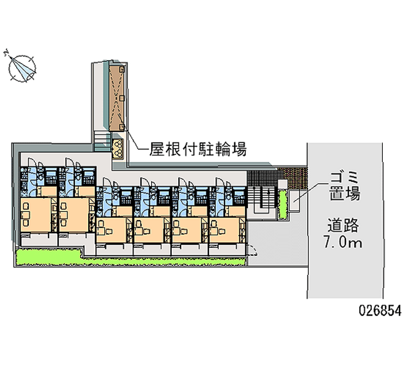 レオパレス大岡壱番館 区画図