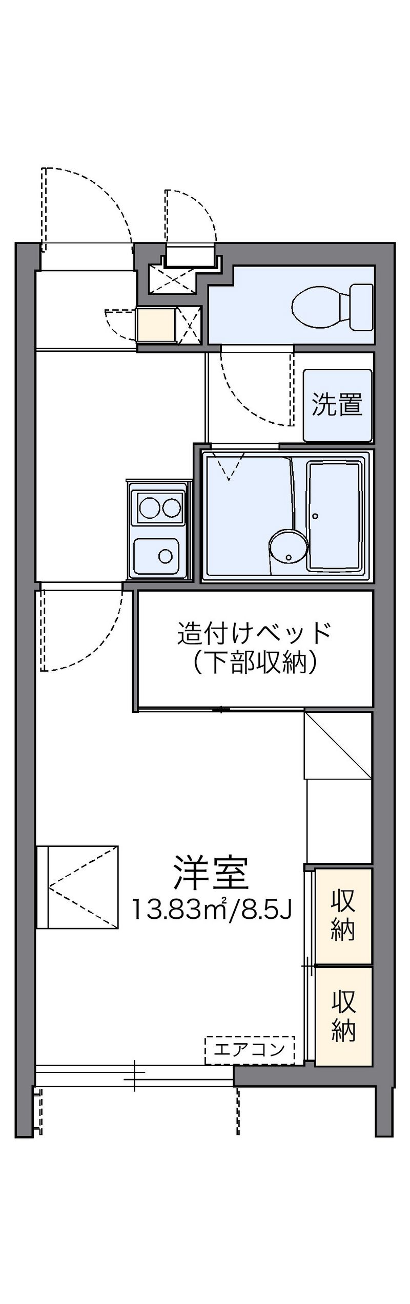 レオパレスちばな 間取図