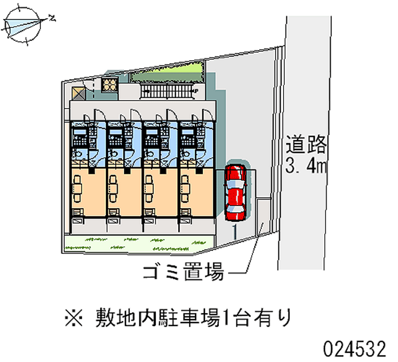 レオパレスフセアジロミナミ 区画図