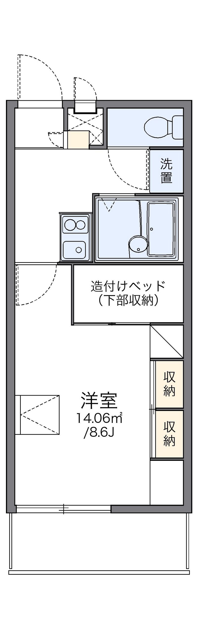 レオパレスクレール勝賀 間取図