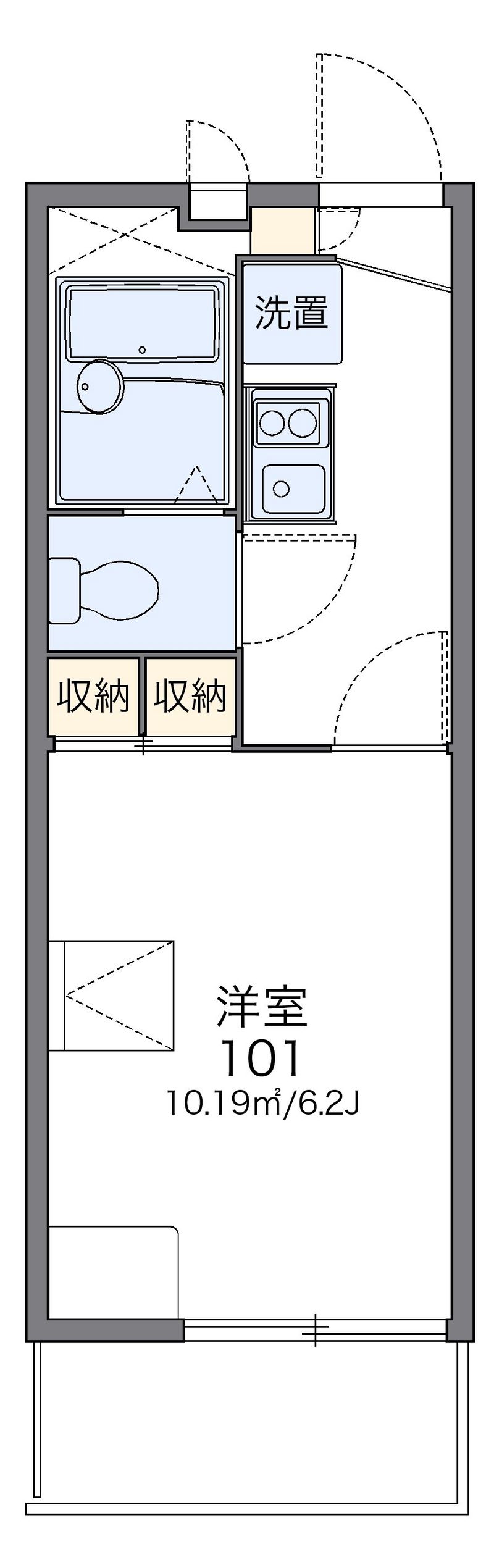 レオパレスやたみ 間取図