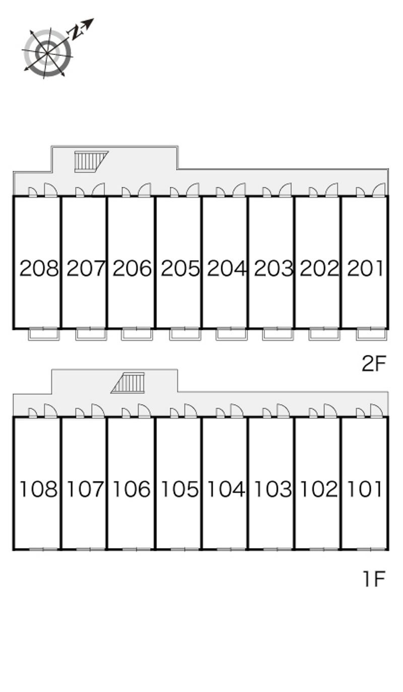 レオパレスドミール横田Ⅱ 間取配置図
