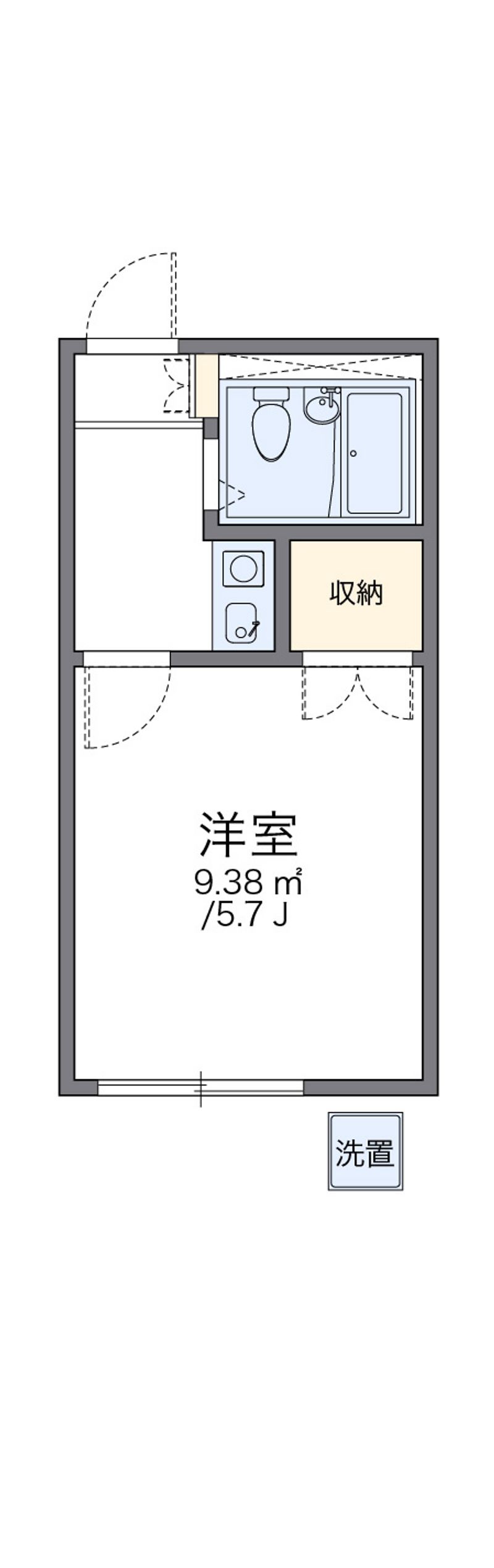 レオパレス西川田第２ 間取図
