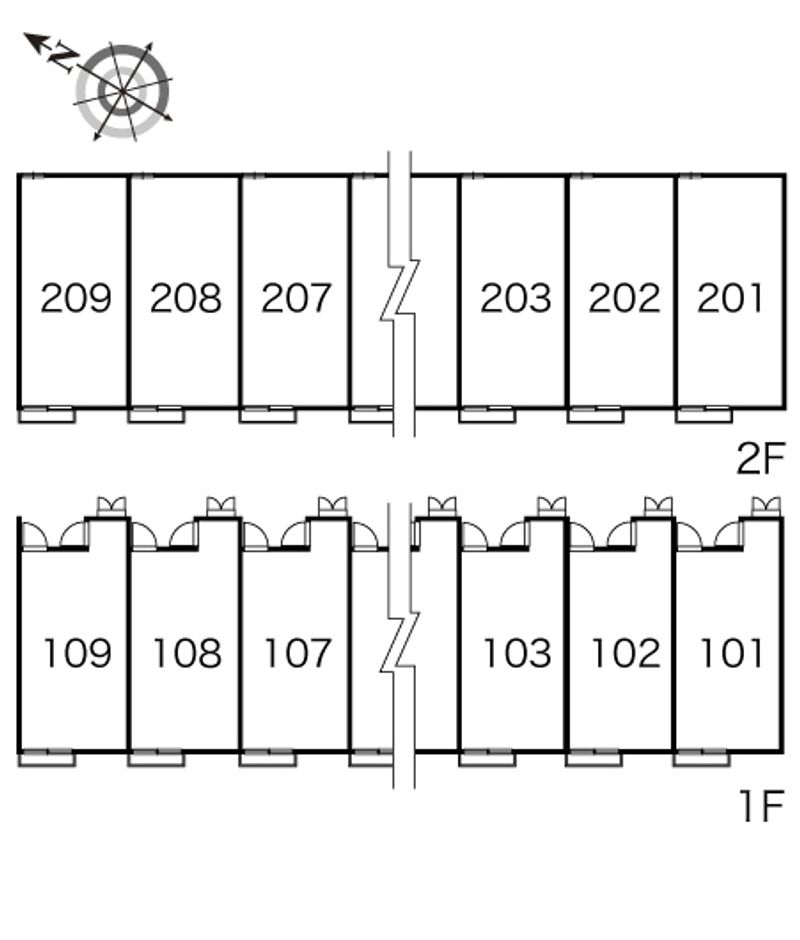 レオパレスフォンティーヌ 間取配置図