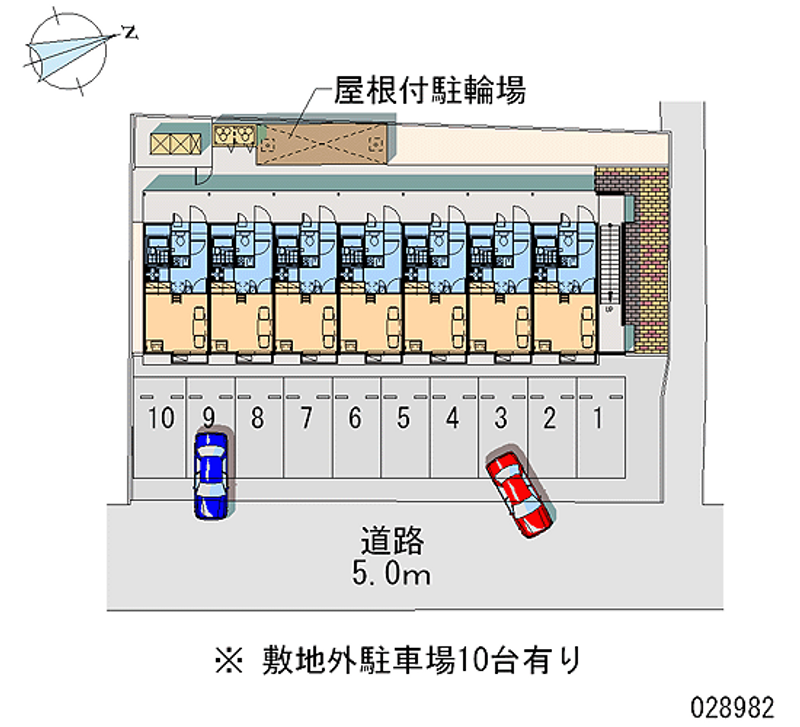 レオパレスアルブルⅡ 月極駐車場