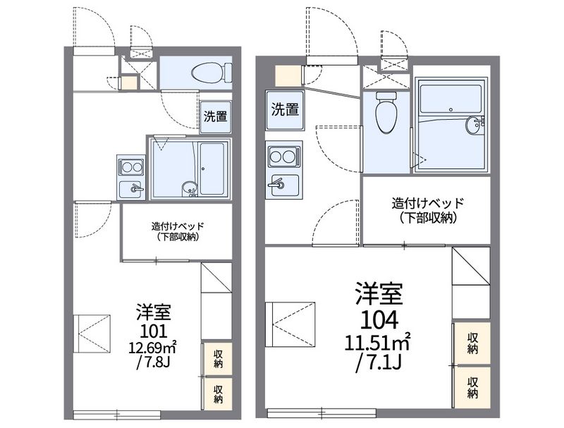 レオパレスＳＨＩＯＫＡＺＥⅡ 間取図
