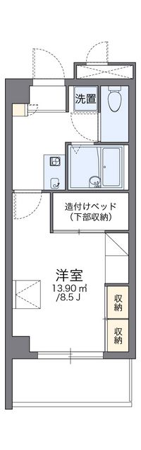 レオパレスＭＩＹＡＳＨＩＲＯ 間取り図