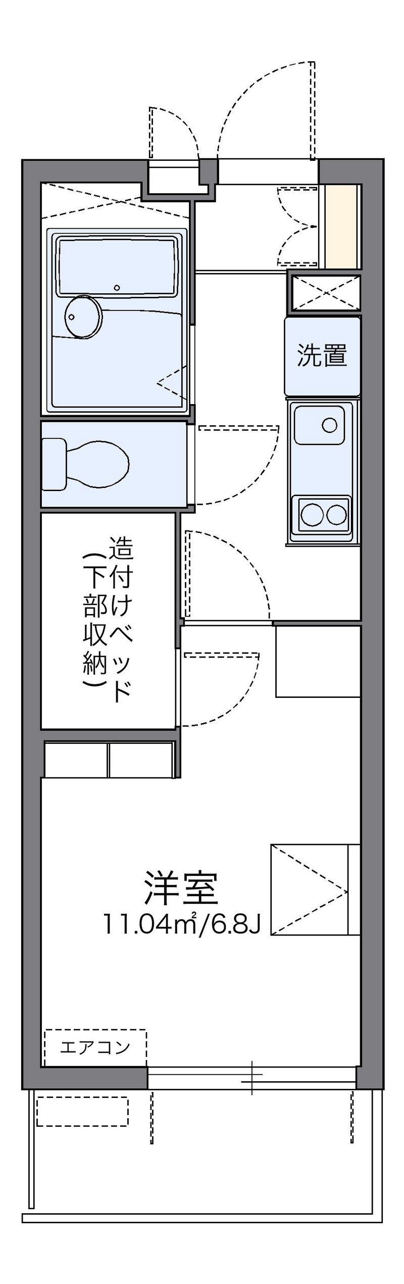 レオパレスおおさか御崎Ⅱ 間取図