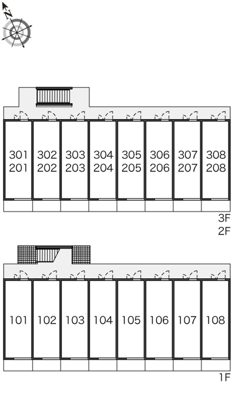 レオパレスアズーラ 間取配置図