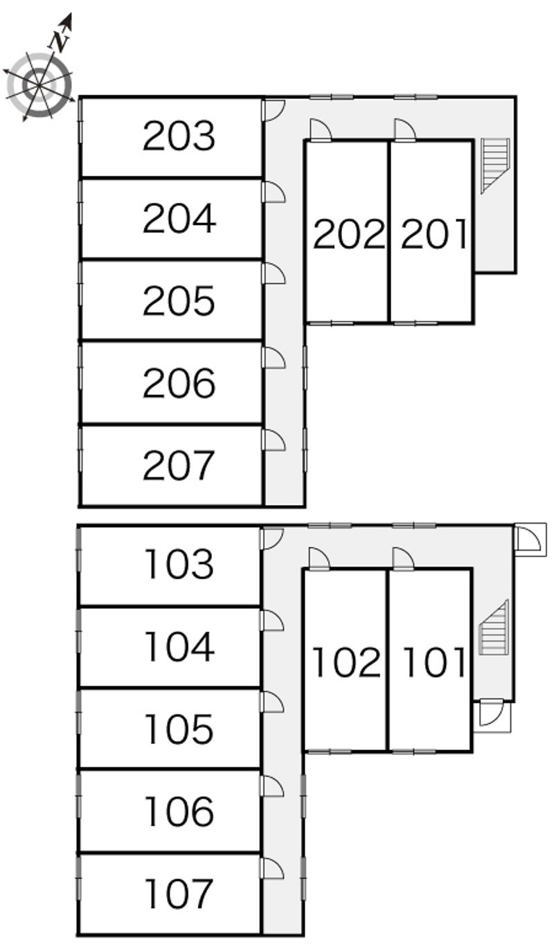 レオパレスサザンカ 間取り配置図