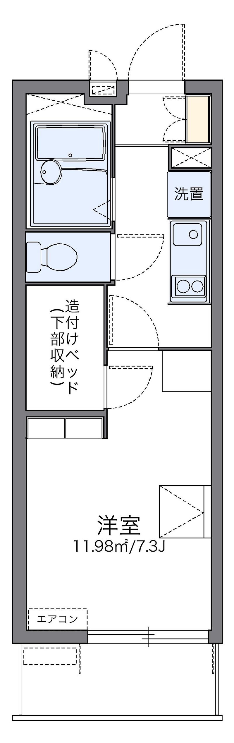 レオパレスクレストタウンＡ 間取図