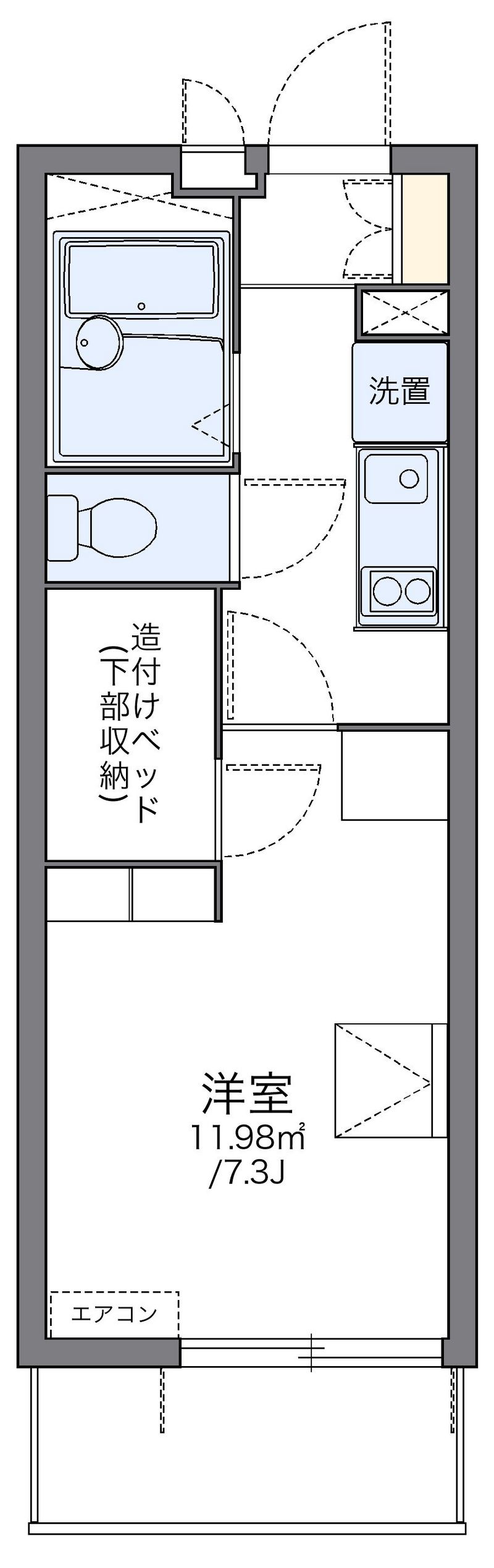 レオパレスミルキーウェイ 間取図