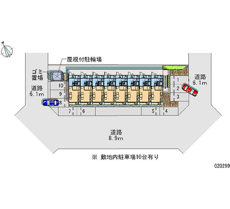 レオパレスサンハイム福久 月極駐車場