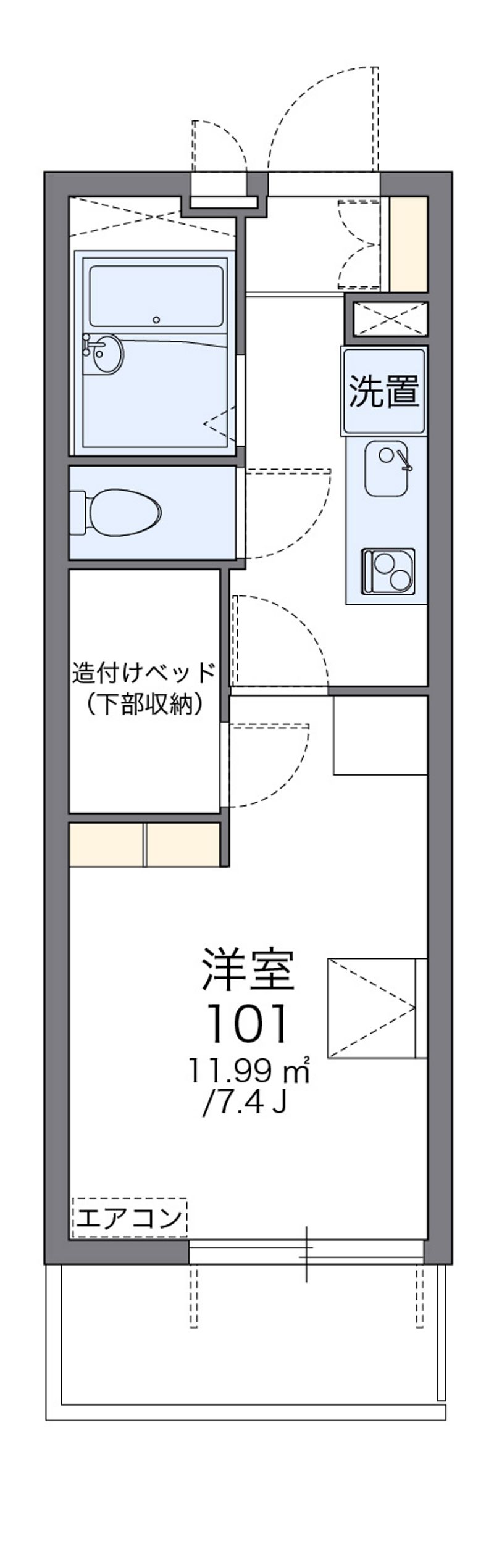 レオパレスひまわり 間取図