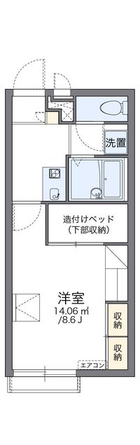 レオパレスアルバ 間取り図