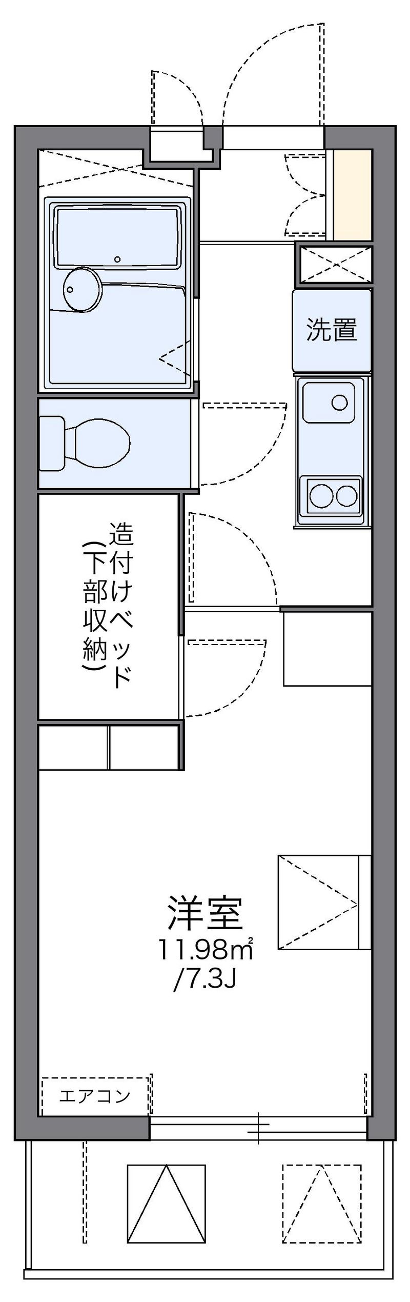 レオパレス田井町 間取図