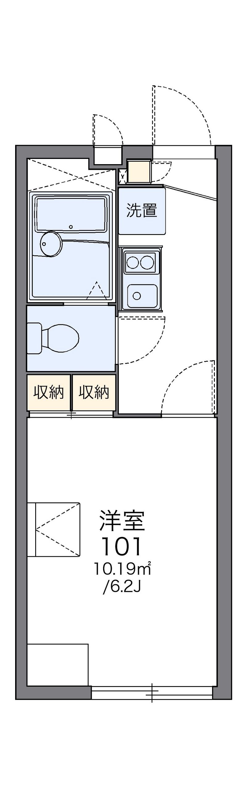 レオパレス湘南山手館Ｂ 間取図