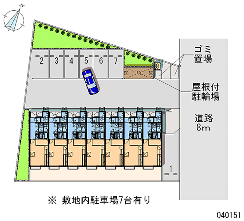 レオパレスプラシード竹丘Ⅱ 区画図