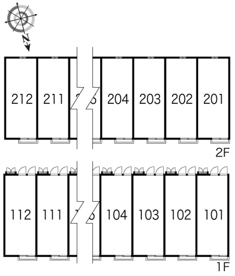 レオパレス松 間取配置図