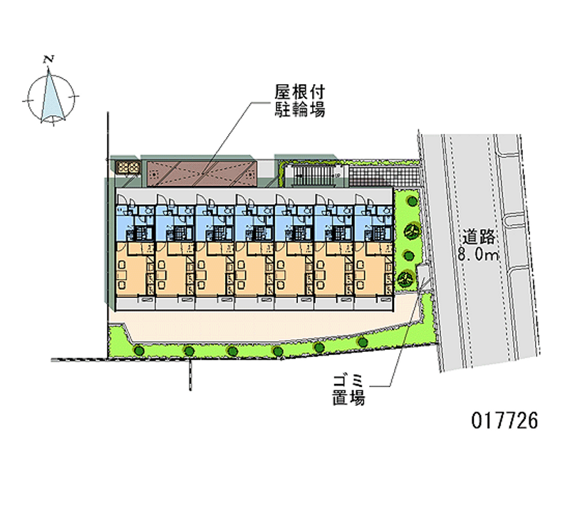 レオパレスプレミール　今川 区画図
