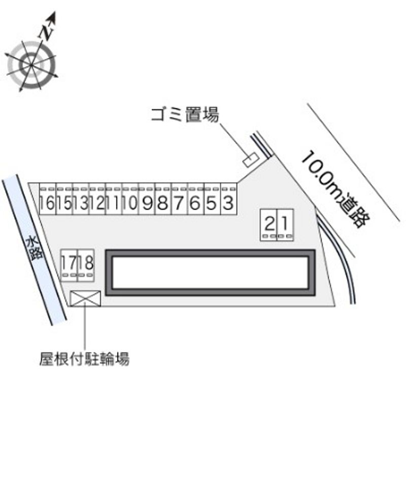 レオパレスダイサンＴＡＭＡＮＯ 駐車場