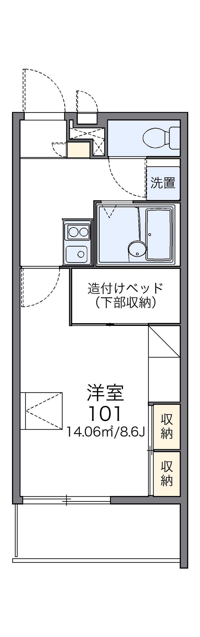 レオパレスグランディⅡ 間取図