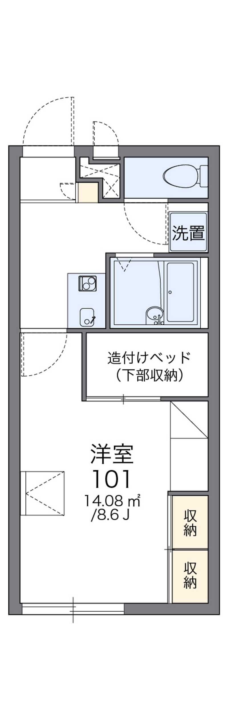 レオパレスワンダーシー 間取図