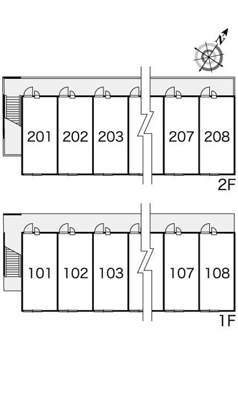 レオパレスフィオーレ泉野 間取り配置図