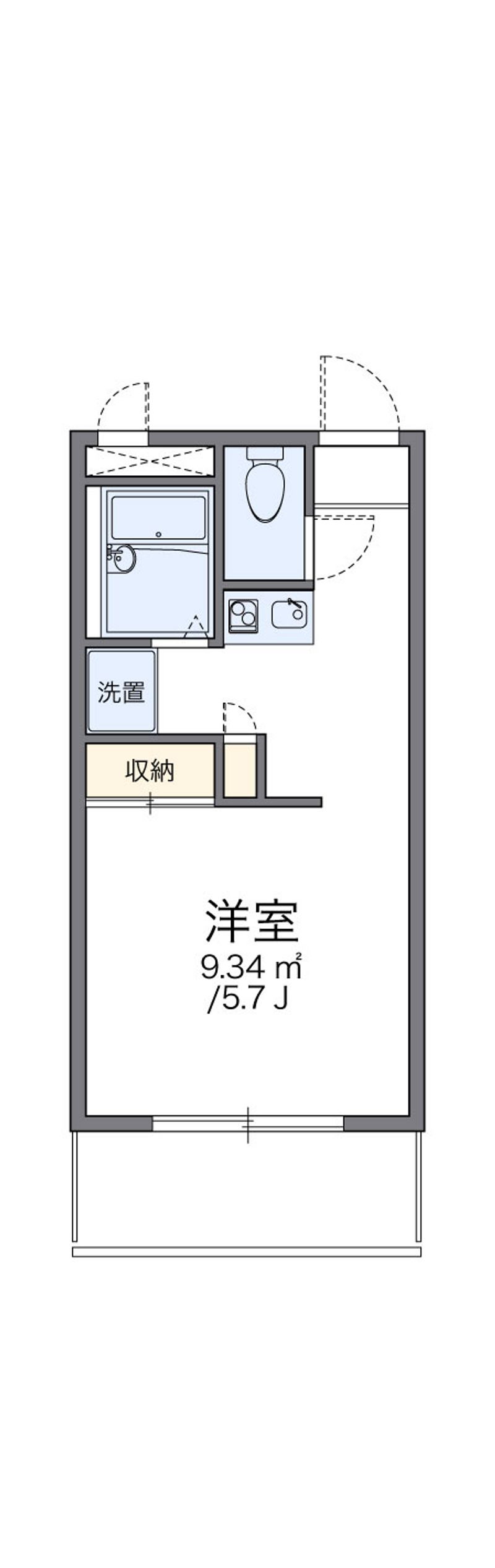 レオパレスコーポテラダ 間取図