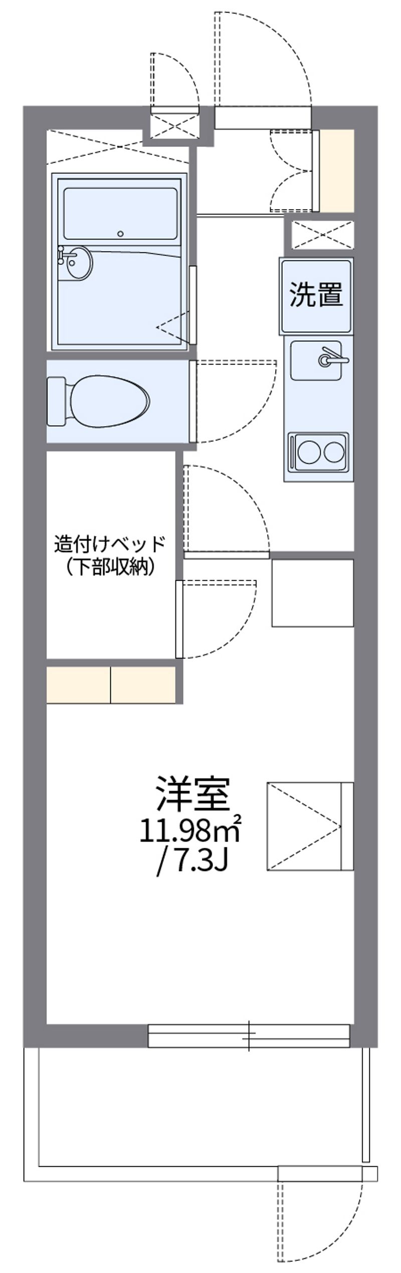 レオパレス森本町レジェンド 間取図