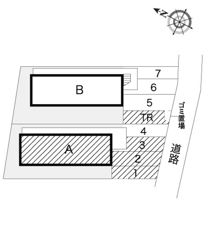 レオパレス玉美第１ 駐車場
