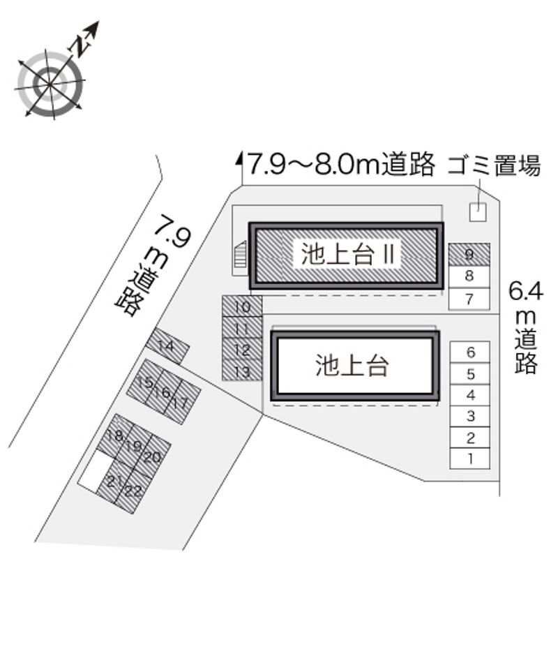 レオパレス池上台Ⅱ 配置図