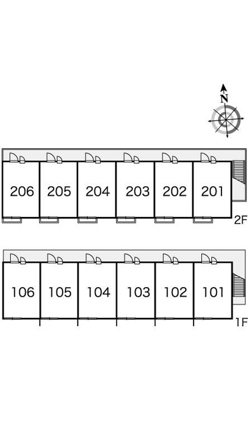 レオパレス翠山Ⅱ 間取り配置図