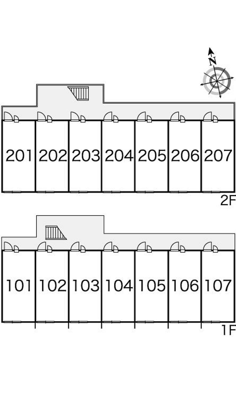 レオパレスロワジール 間取配置図