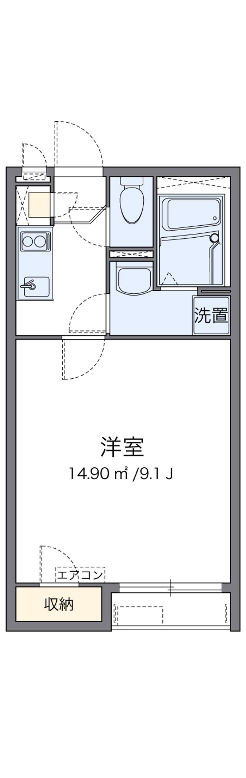クレイノ稲荷下 間取図