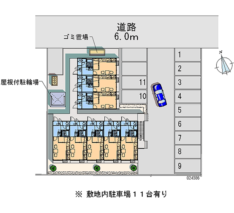 レオパレス下り枝 月極駐車場