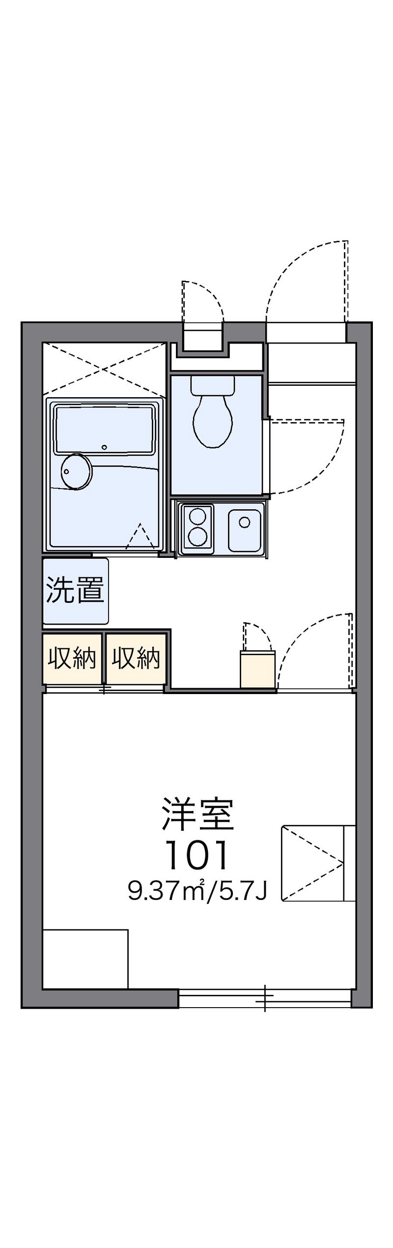 レオパレスプランドール 間取図