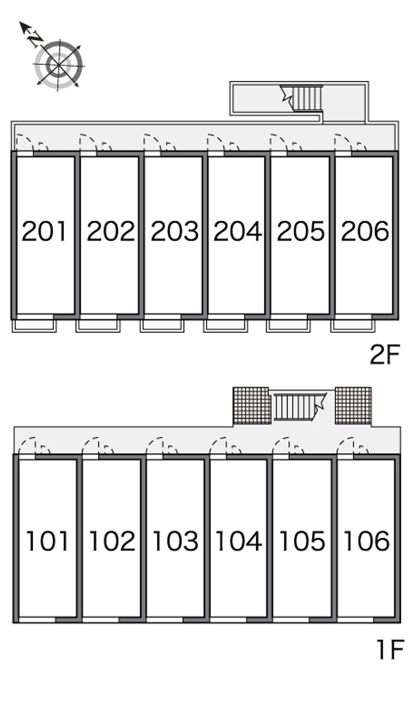 レオパレスアースリー生田 間取配置図