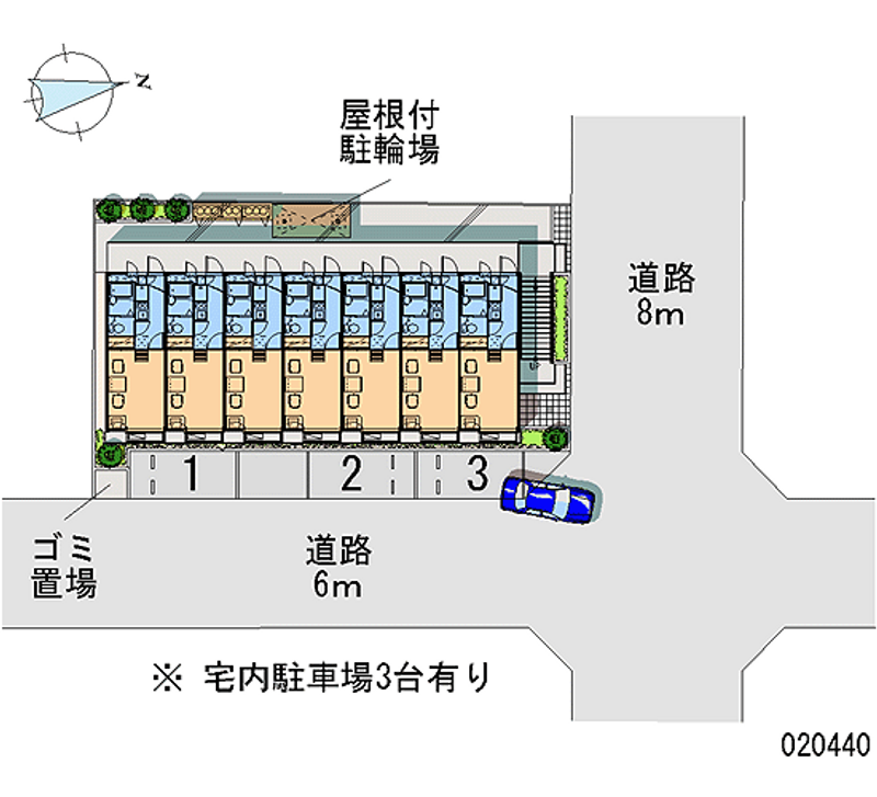 レオパレス波寄 月極駐車場