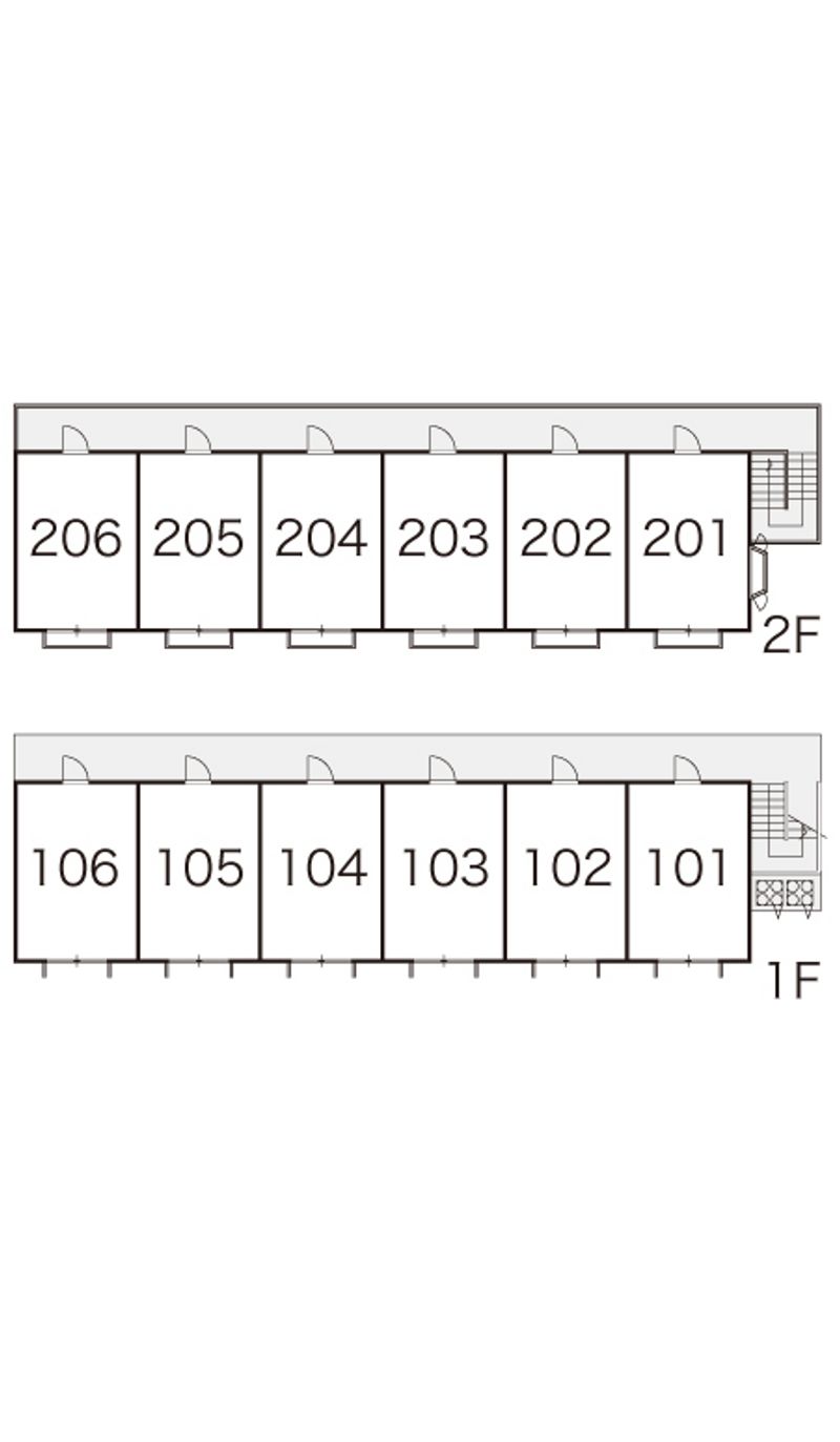 レオパレスＳｏｕｔｈＣｏｕｒｔ 間取配置図